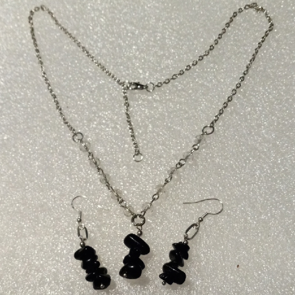 Beautiful Black Onyx  Jewelry Set